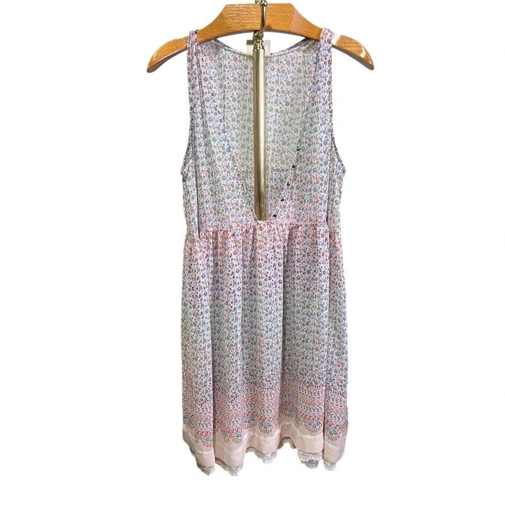 Anthropologie Maeve Violetta Sheer Floral Sleeveless Summer Dress - Picture 4 of 16